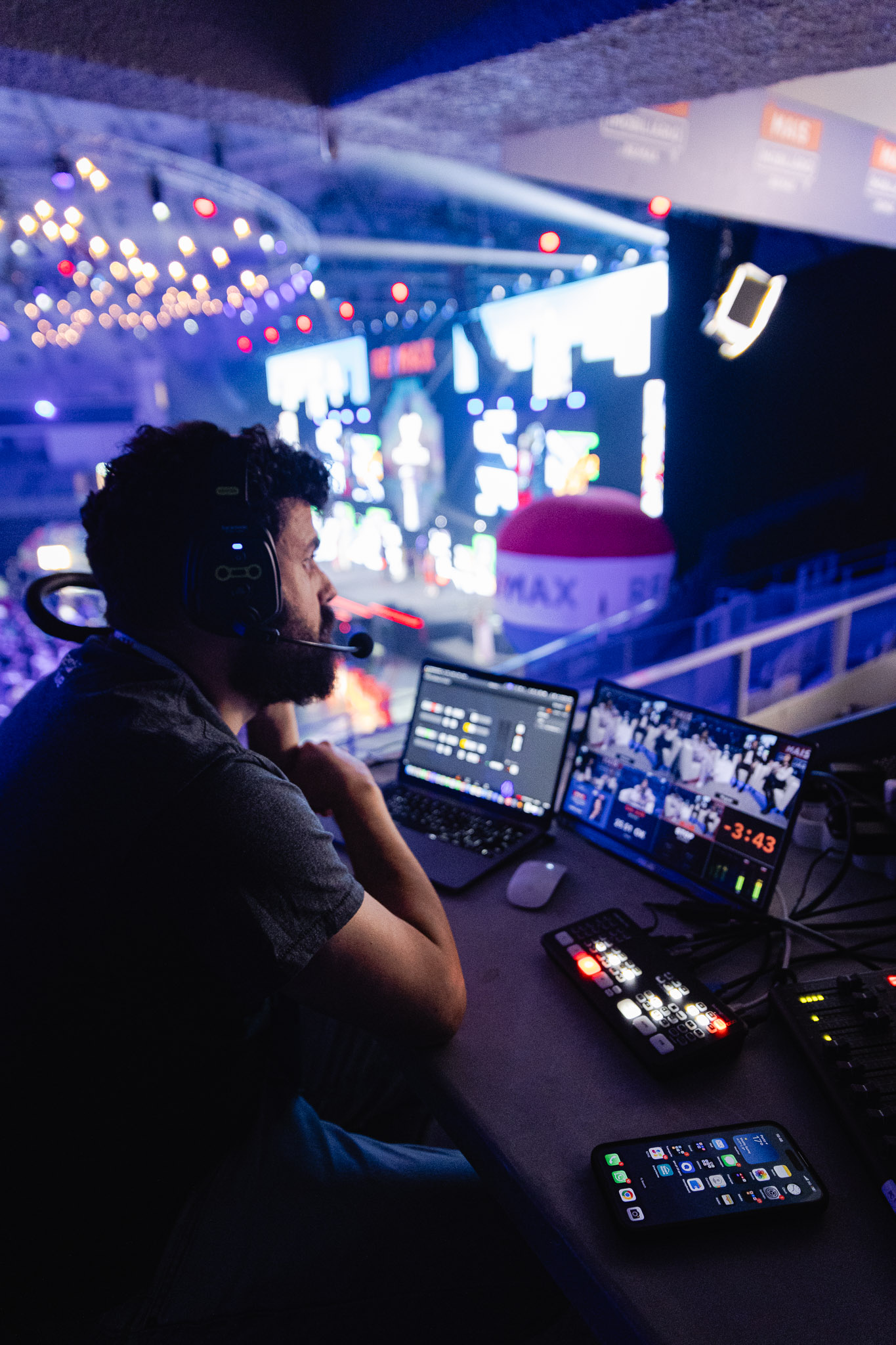 Registro vertical de bastidor em live