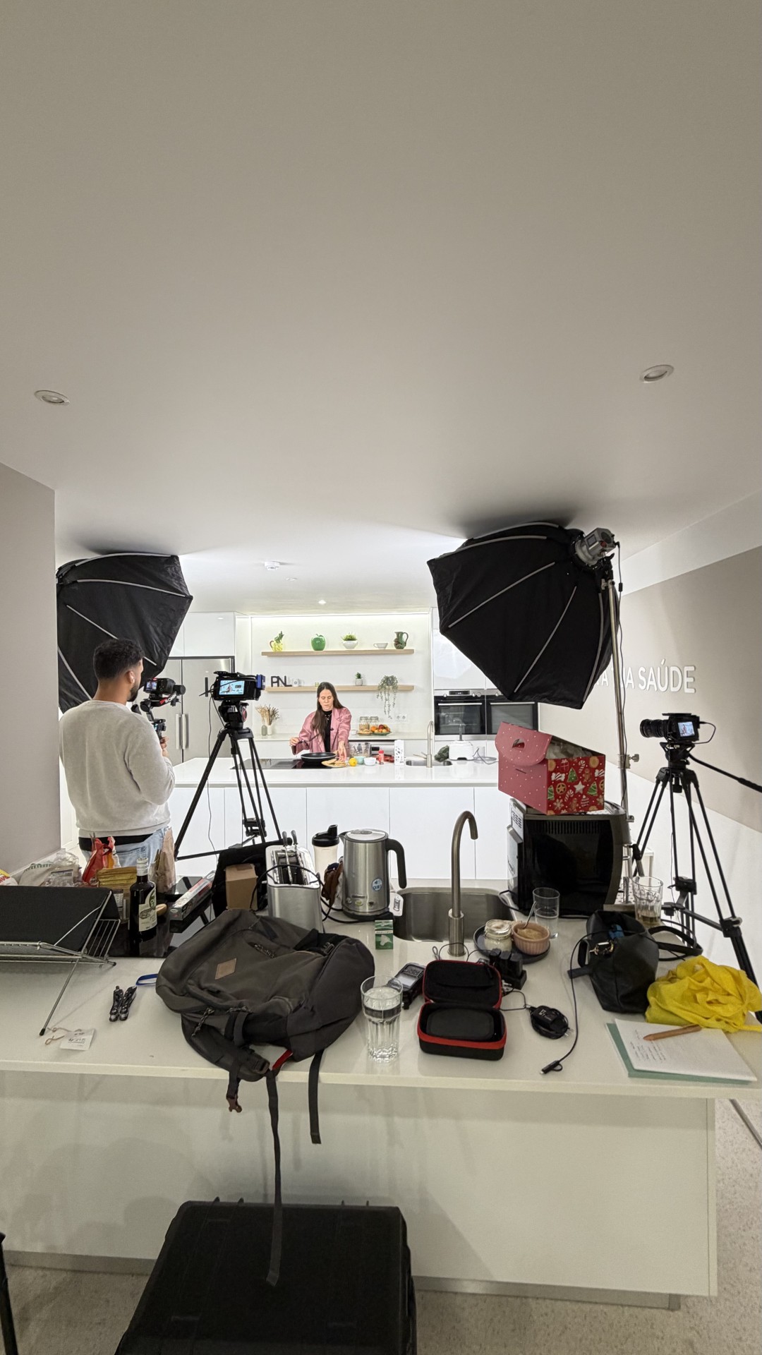 Fotografia real do estúdio de podcast 6